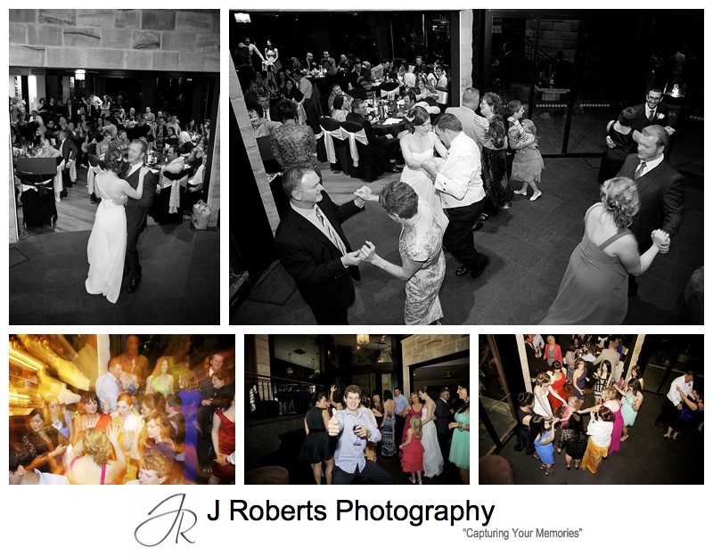 Dancefloor action at wedding reception - sydney wedding photography 